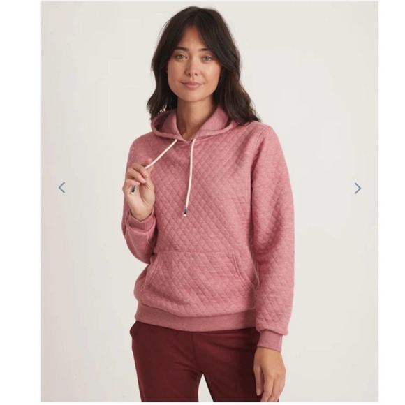 Marine Layer Sweaters - Marine Layer Women Gray Quilted Hooded Pullover Sweater Size L